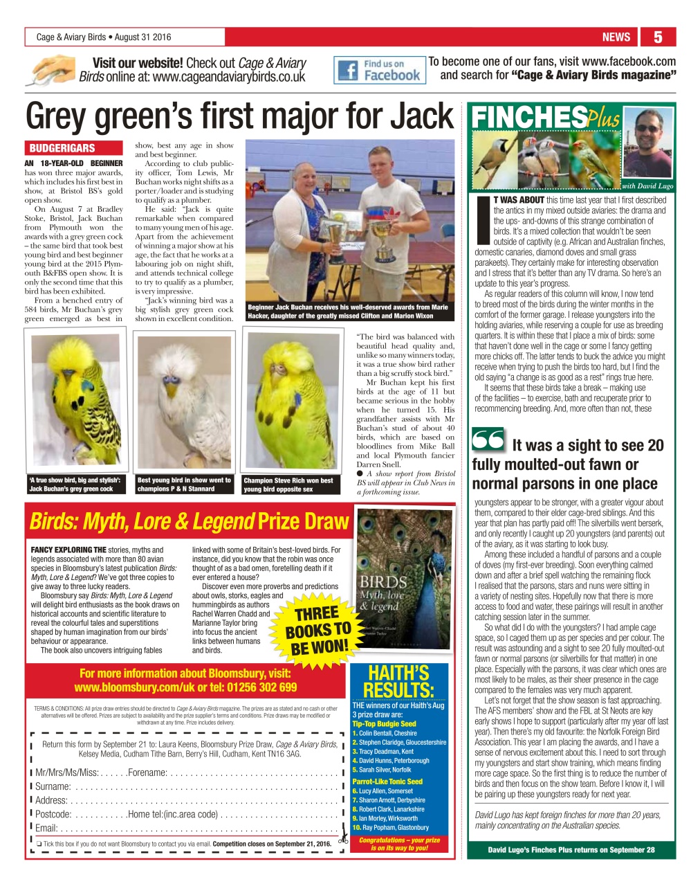 Cage & Aviary Birds Preview Pages