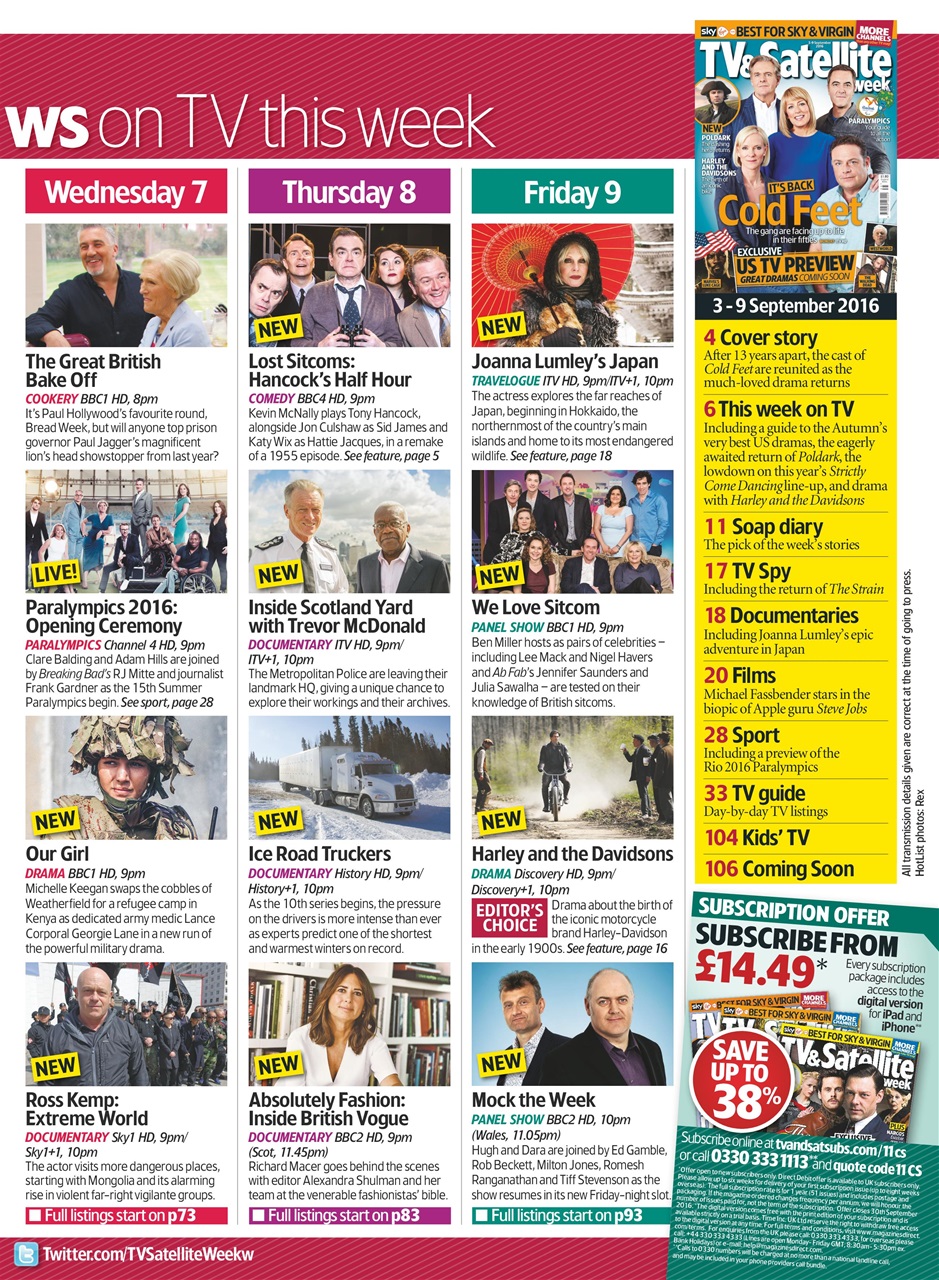 TV & Satellite Week Preview Pages