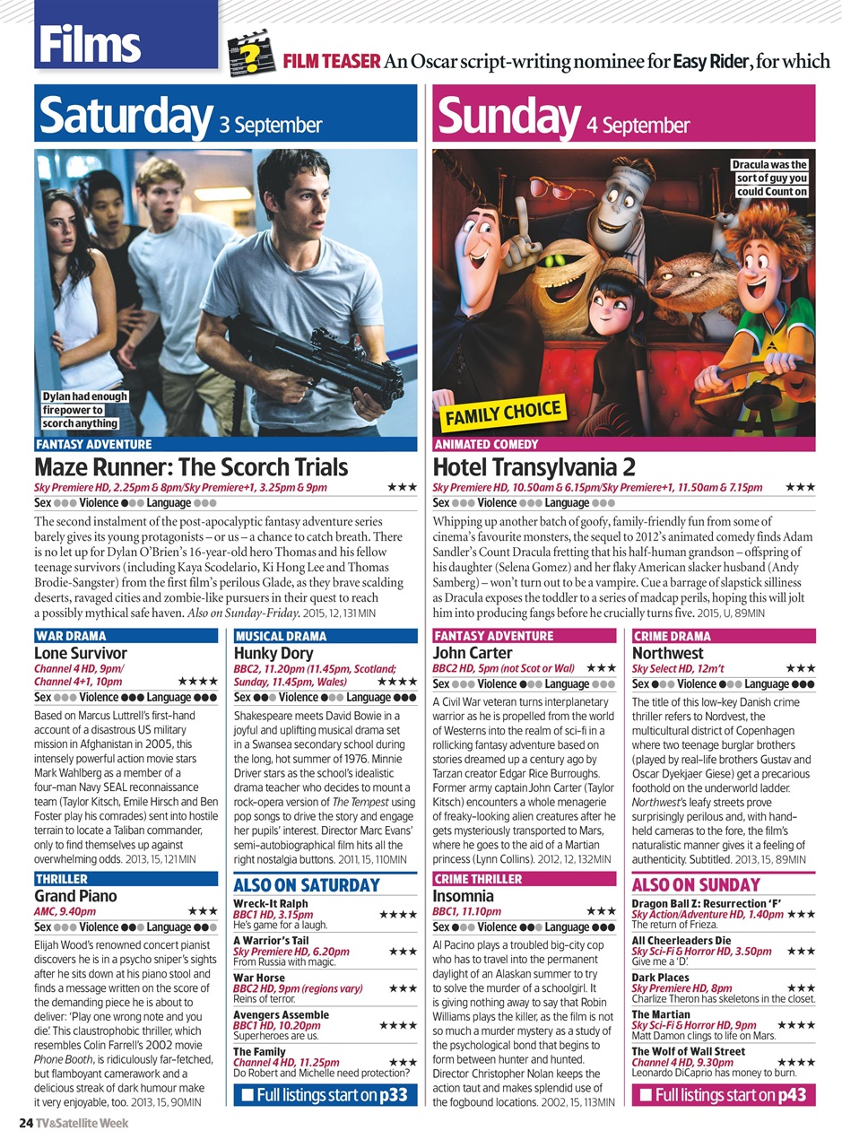 TV & Satellite Week Preview Pages