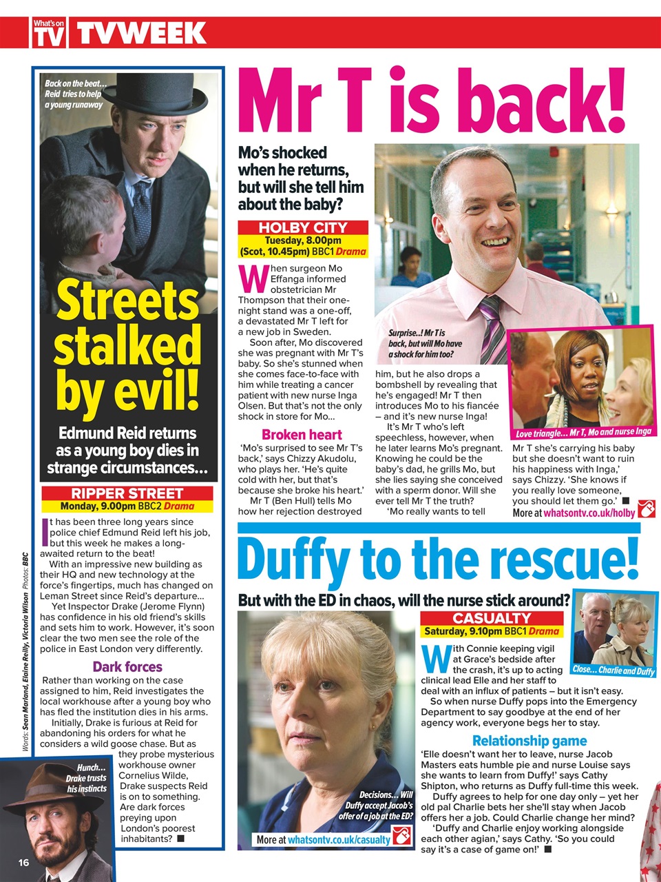 What's on TV Preview Pages