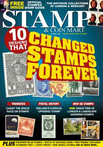 Stamp Collector issue October 2016 with FREE Stampex show guide