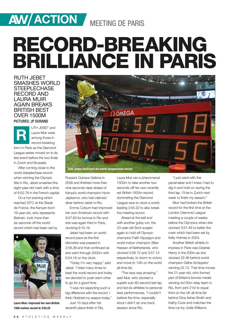 AW – Athletics Weekly Magazine Preview Pages