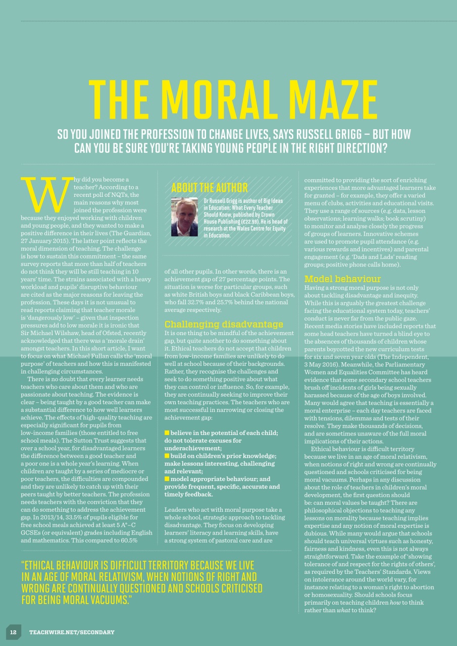 Teach Secondary Preview Pages