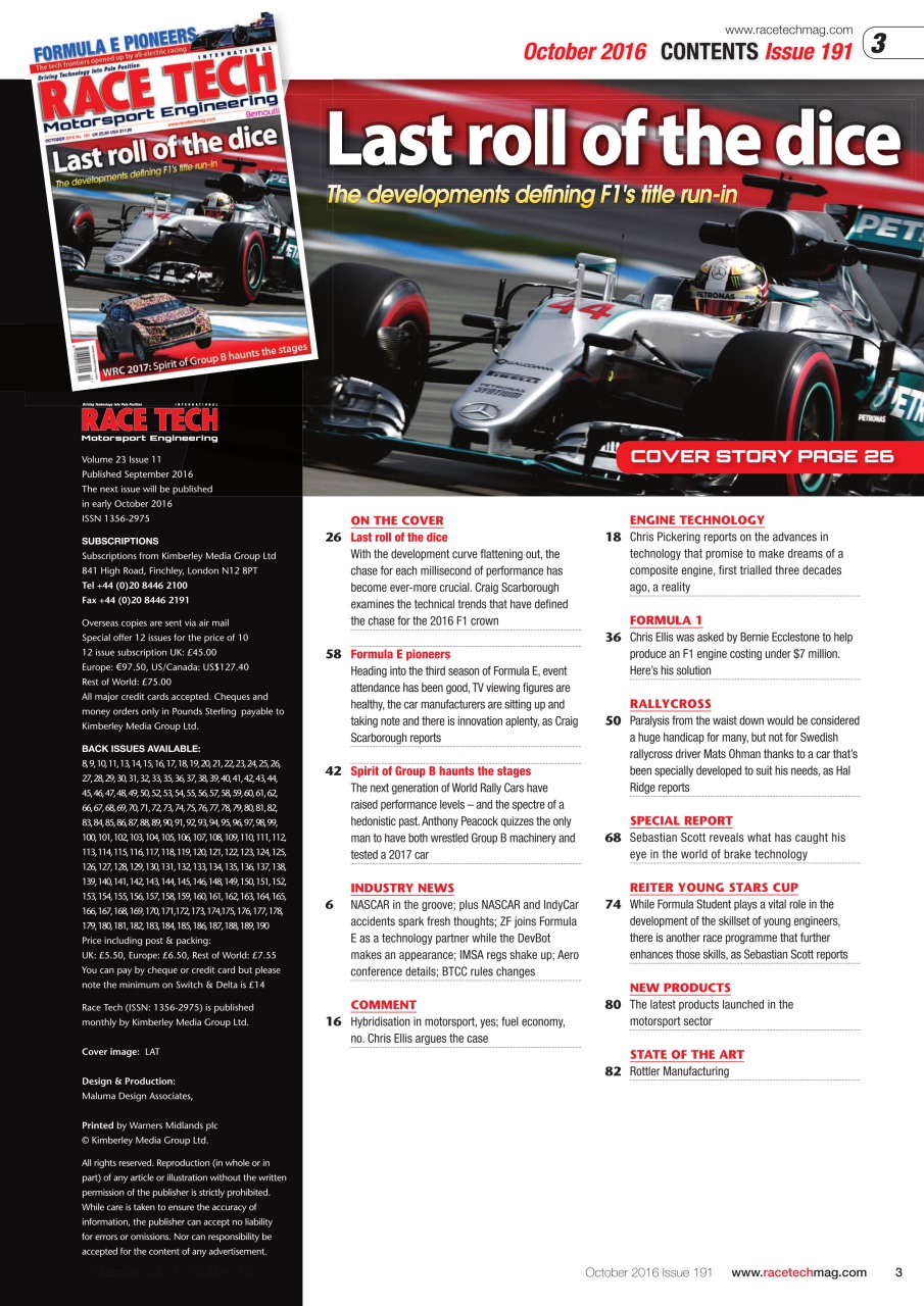 Race Tech Preview Pages