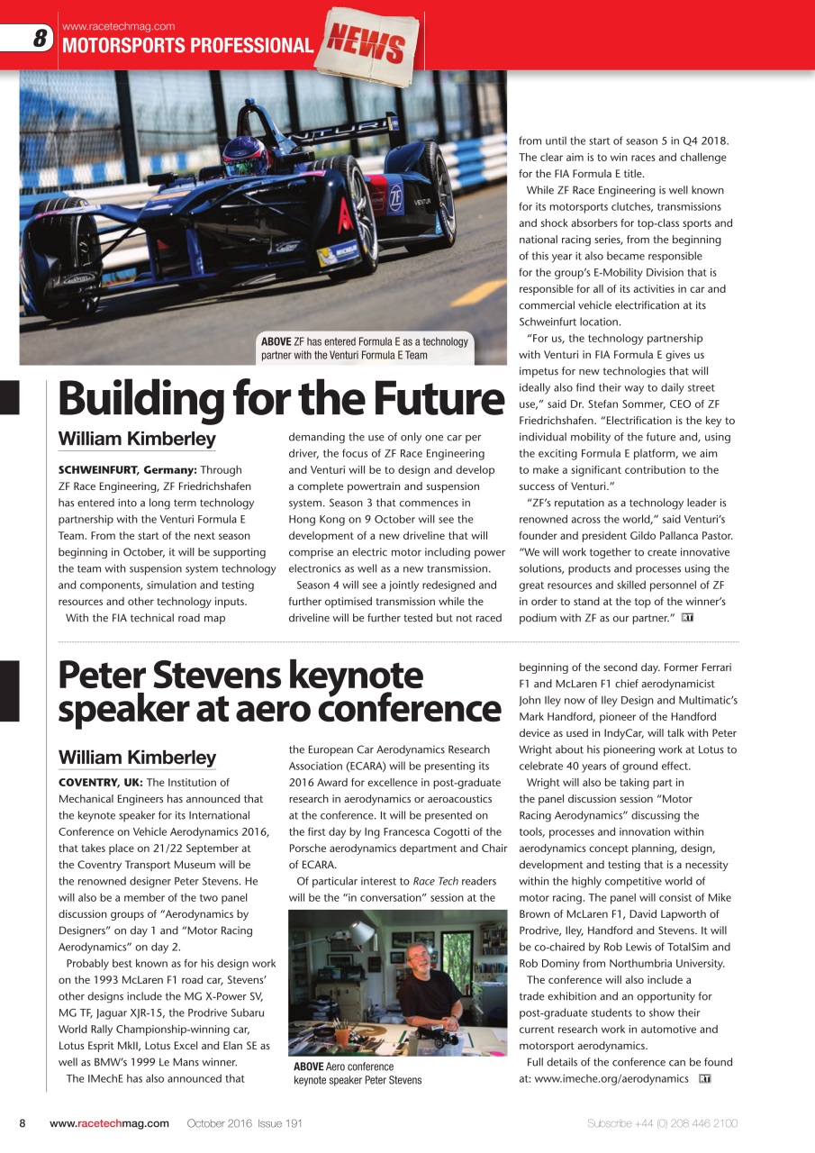 Race Tech Preview Pages