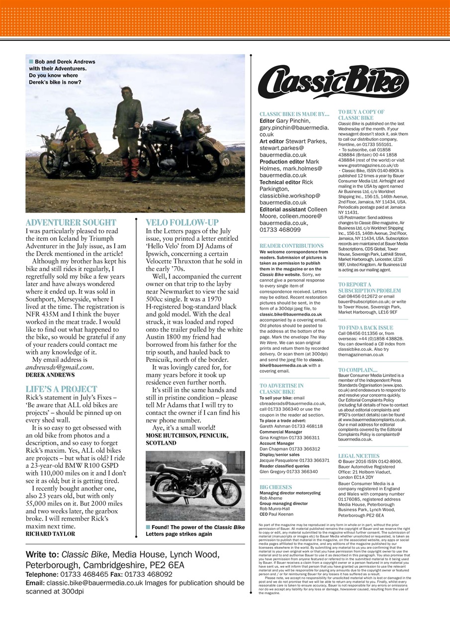 Classic Bike Preview Pages