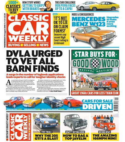 Classic Car Weekly issue 31st August 2016