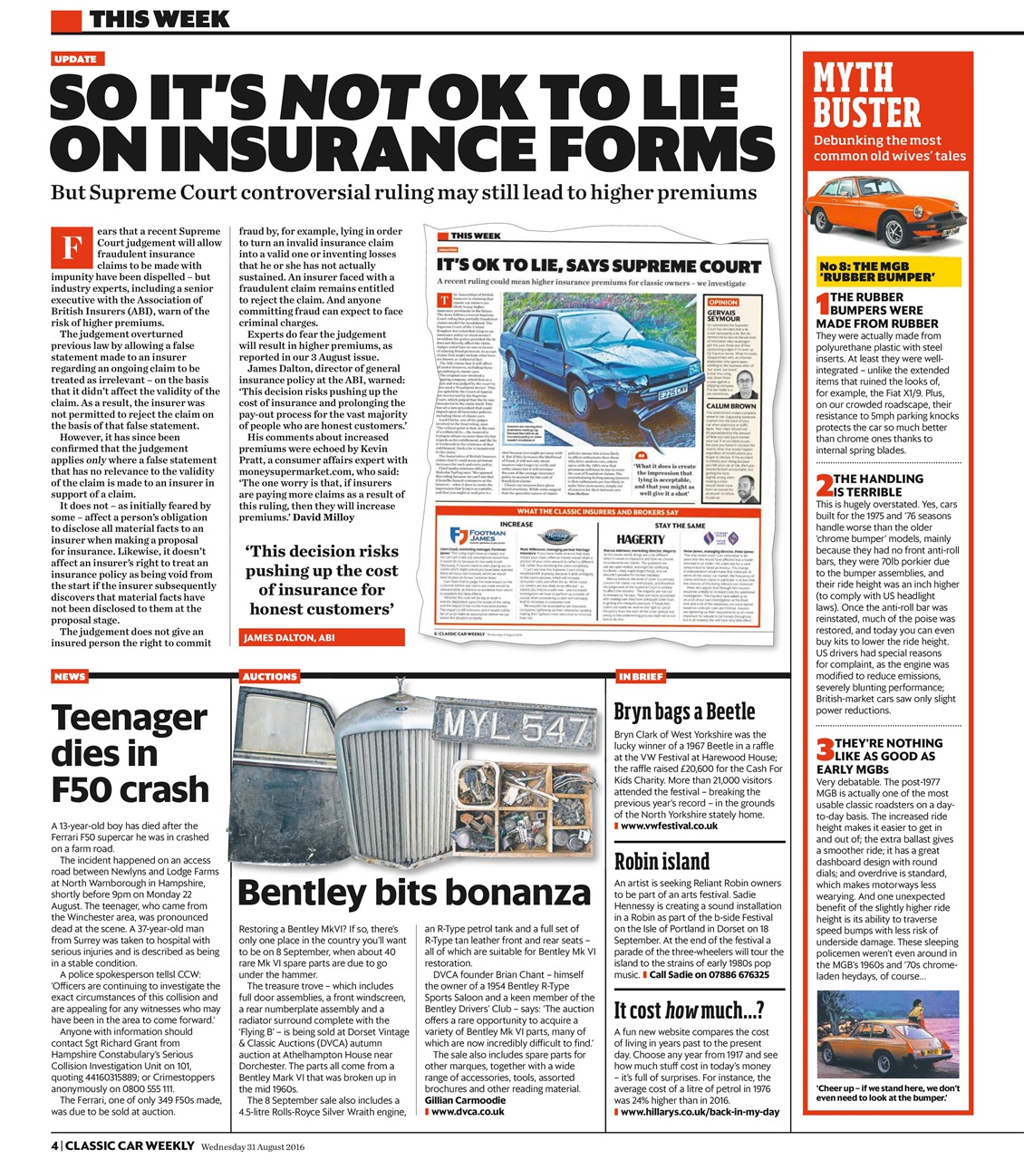 Classic Car Weekly Preview Pages