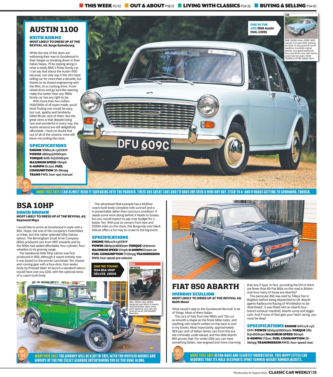 Classic Car Weekly Preview Pages