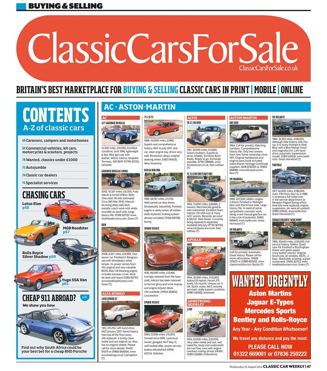 Classic Car Weekly Preview Pages