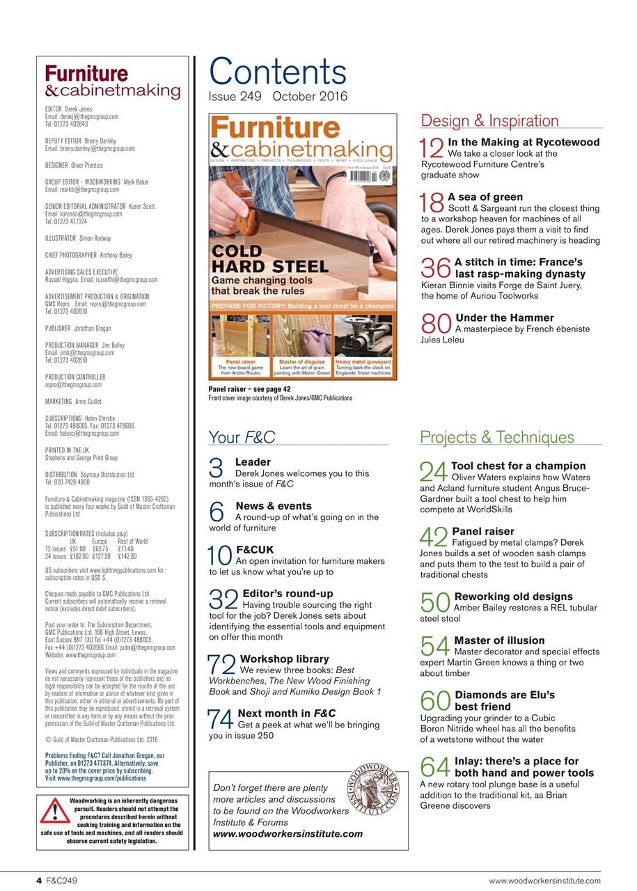 Furniture & Cabinetmaking Preview Pages