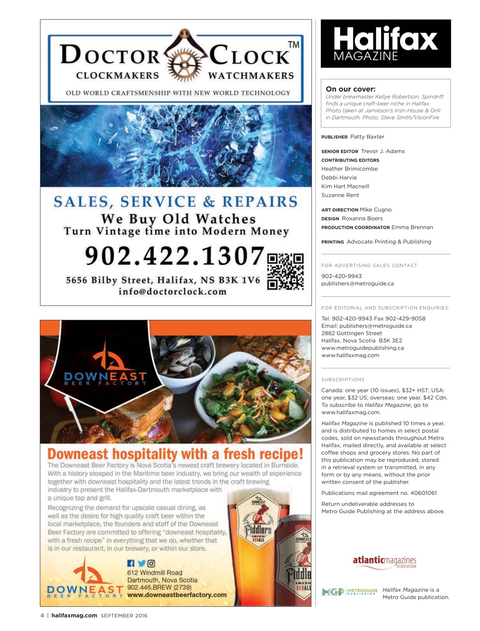 Halifax Magazine Preview Pages