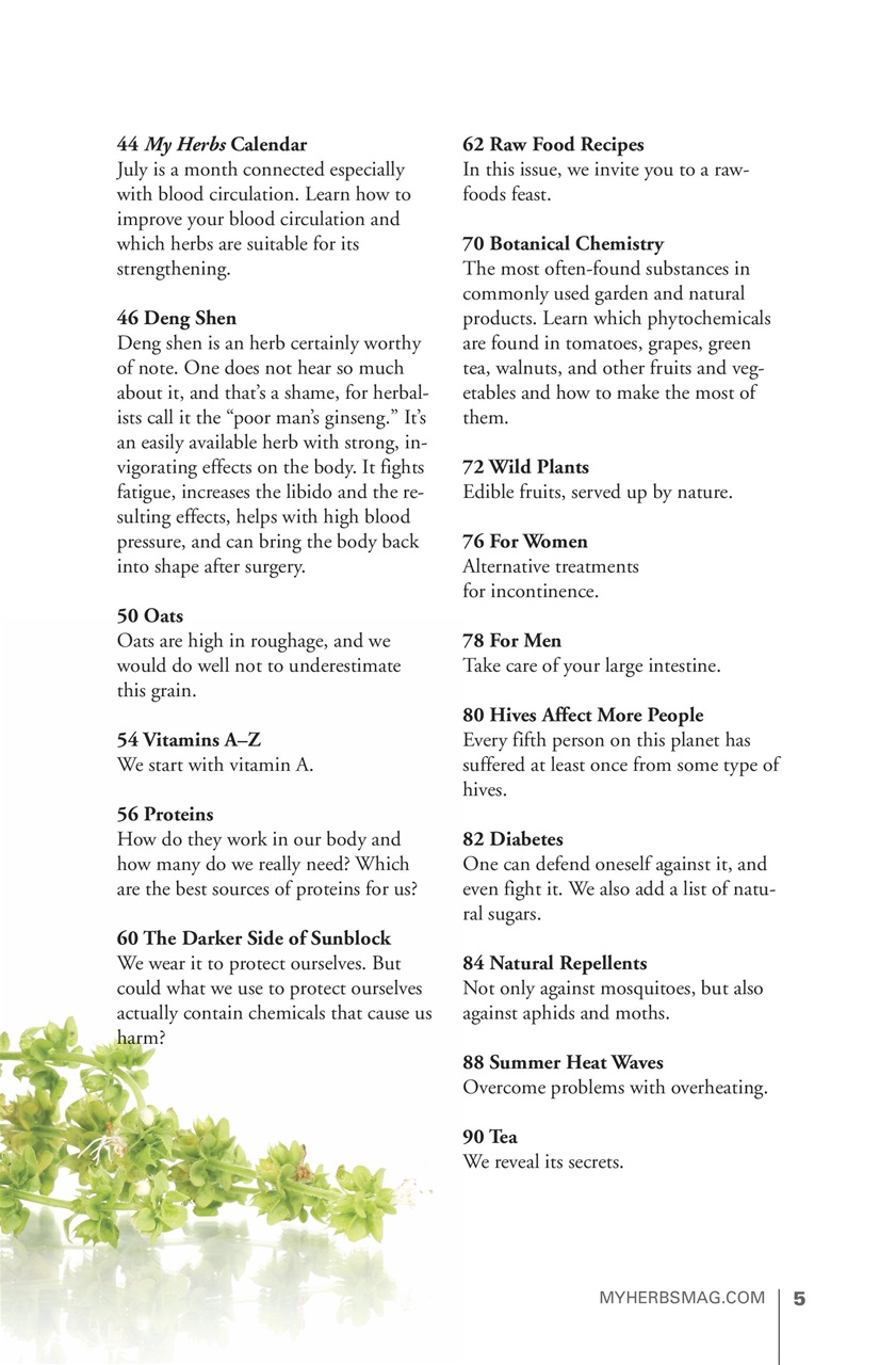 My Herbs Magazine Preview Pages