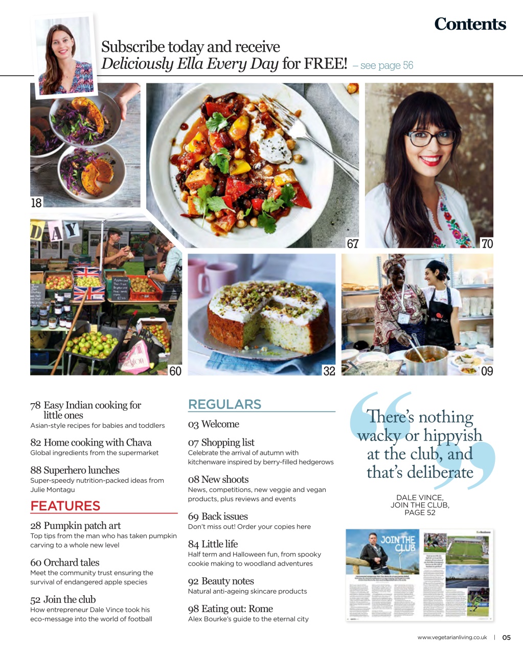 Vegetarian Living Preview Pages