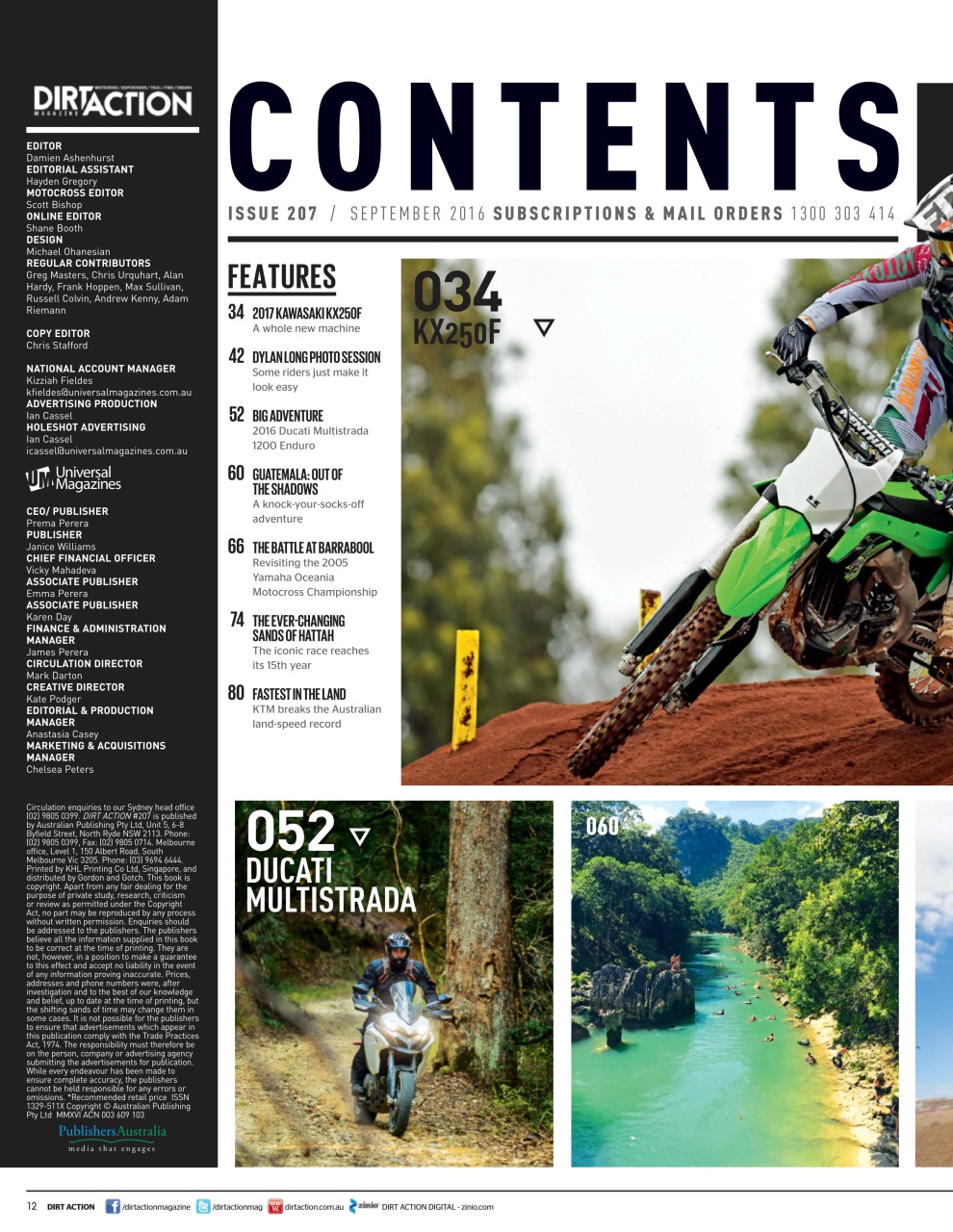 Dirt Action Preview Pages