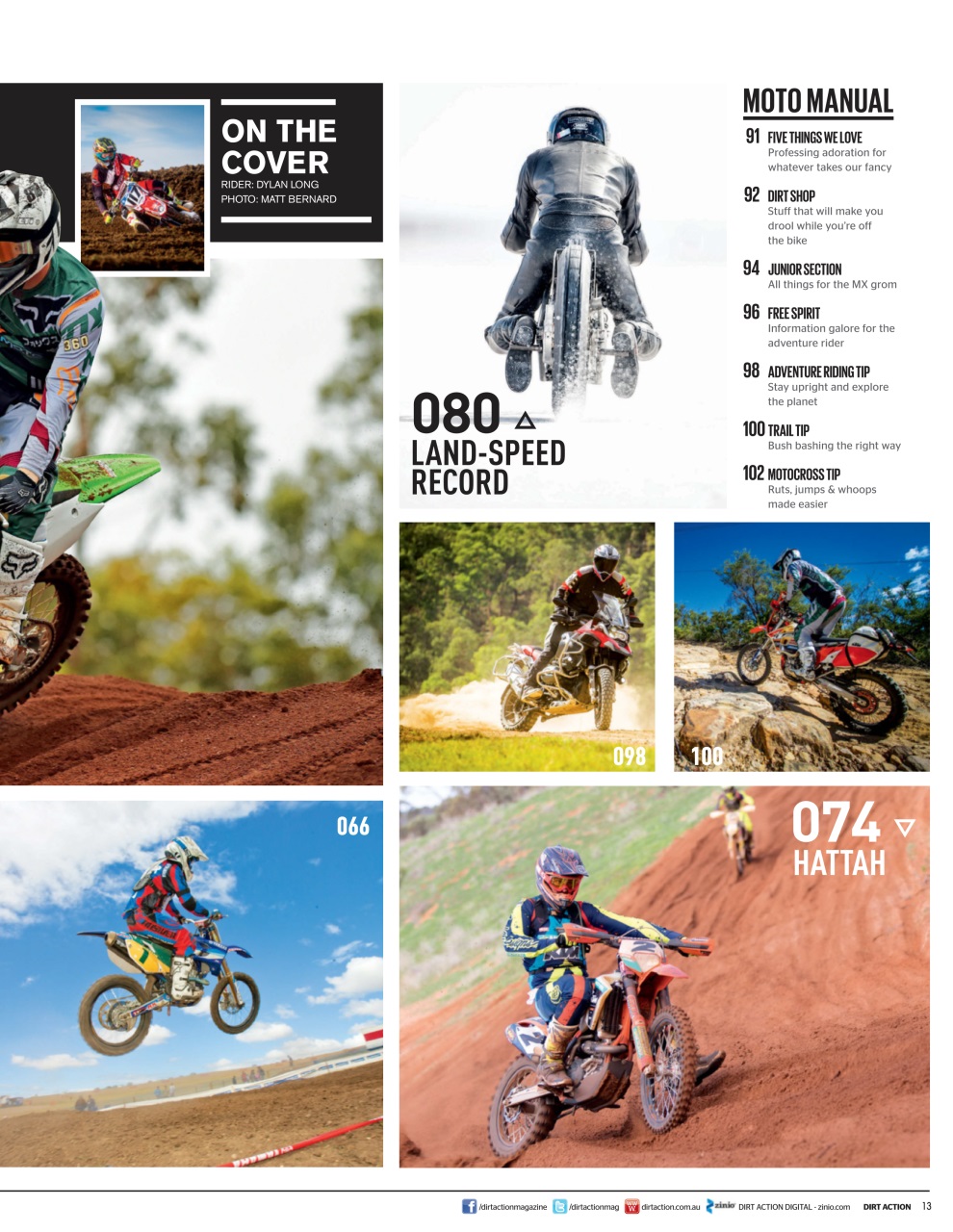Dirt Action Preview Pages