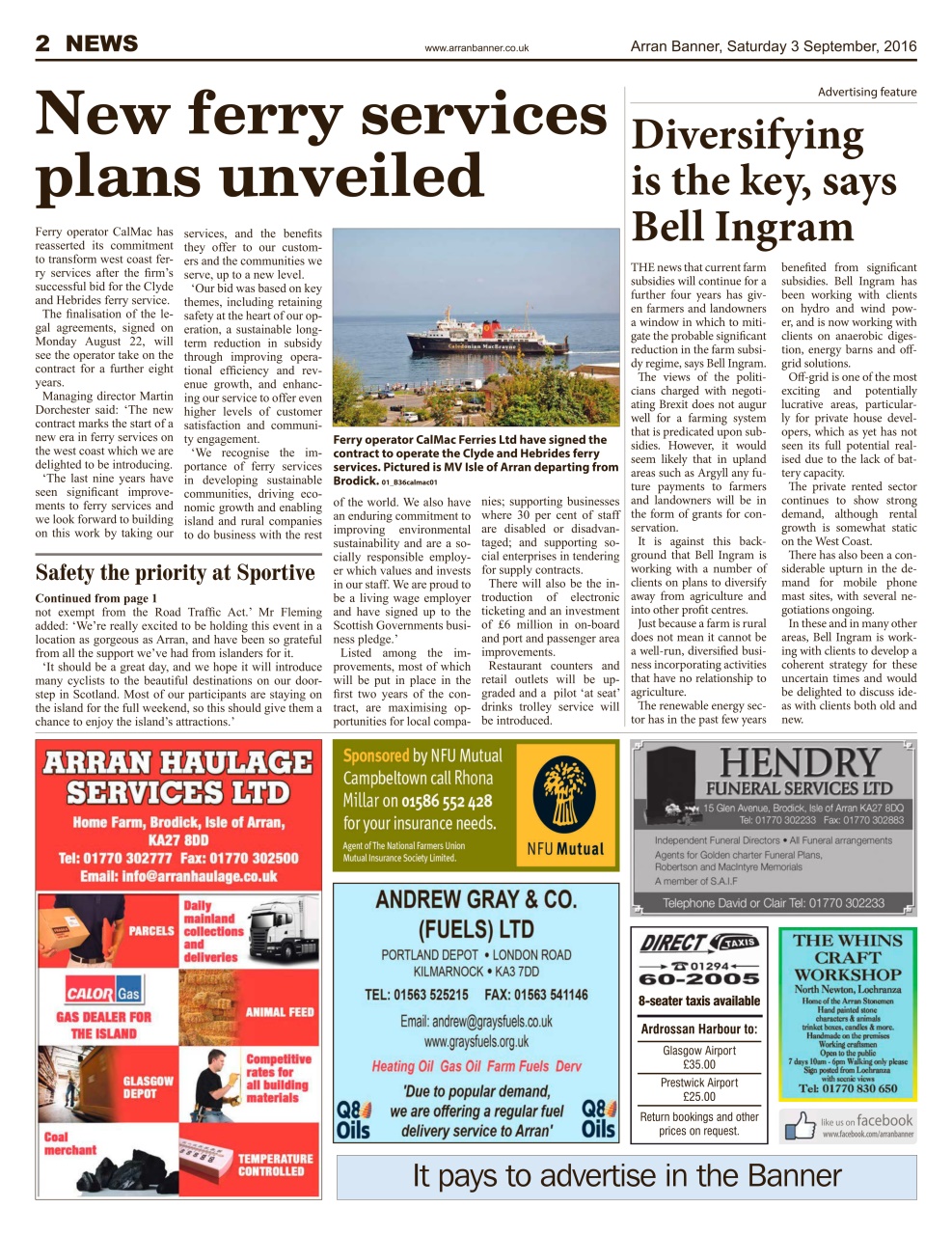 Arran Banner Preview Pages