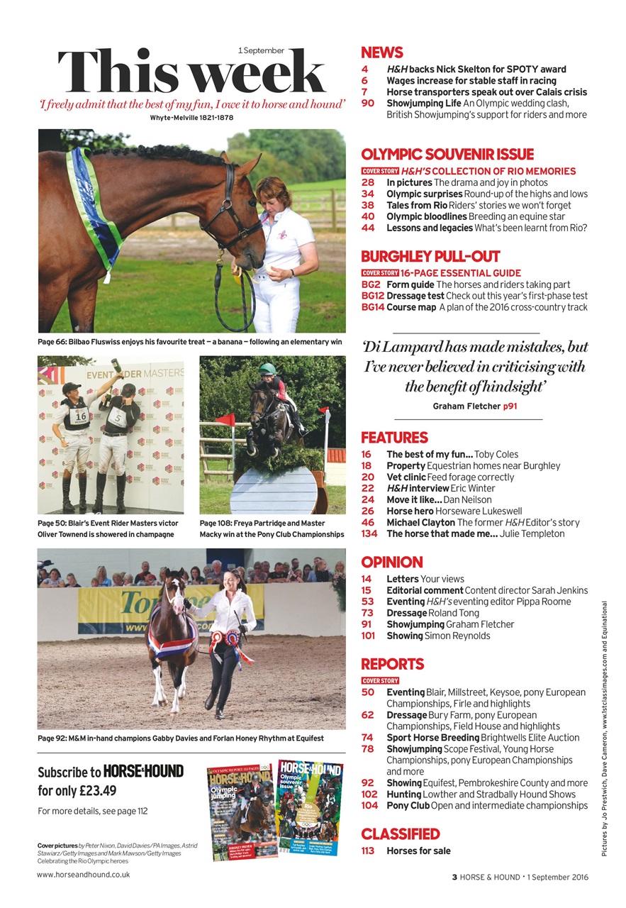 Horse & Hound Preview Pages