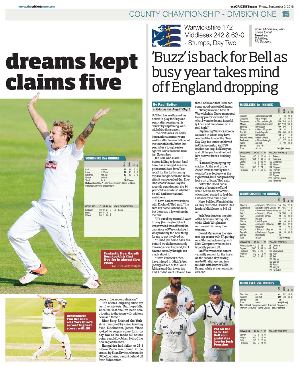 The Cricket Paper Preview Pages