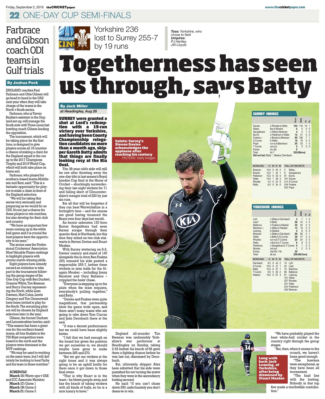 The Cricket Paper Preview Pages