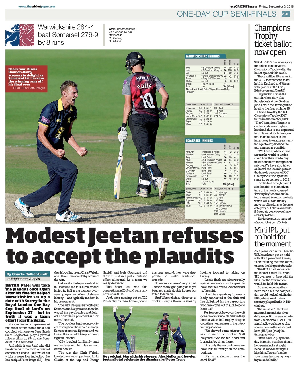 The Cricket Paper Preview Pages