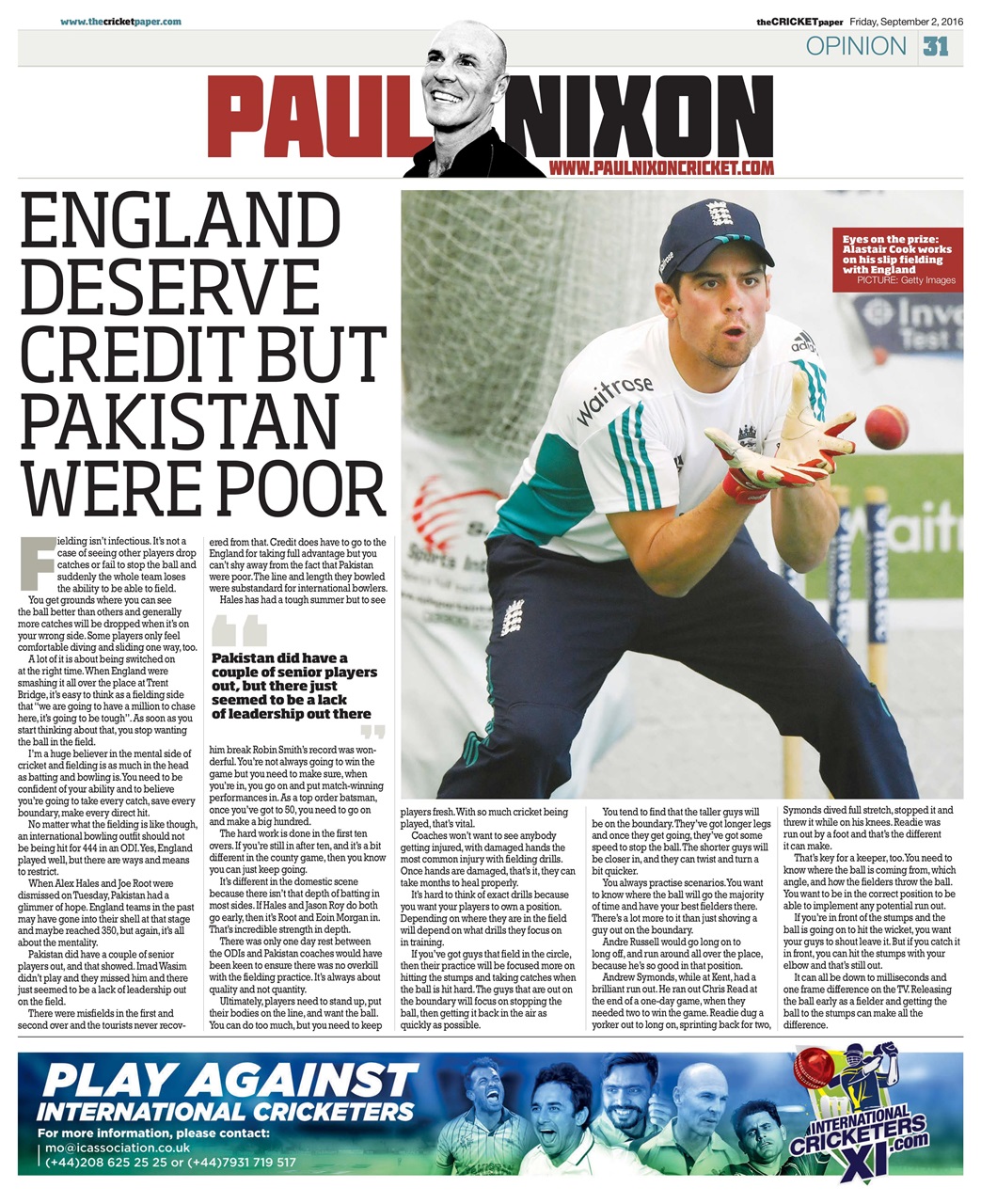 The Cricket Paper Preview Pages