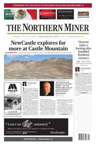 The Northern Miner issue Vol. 102 No. 30