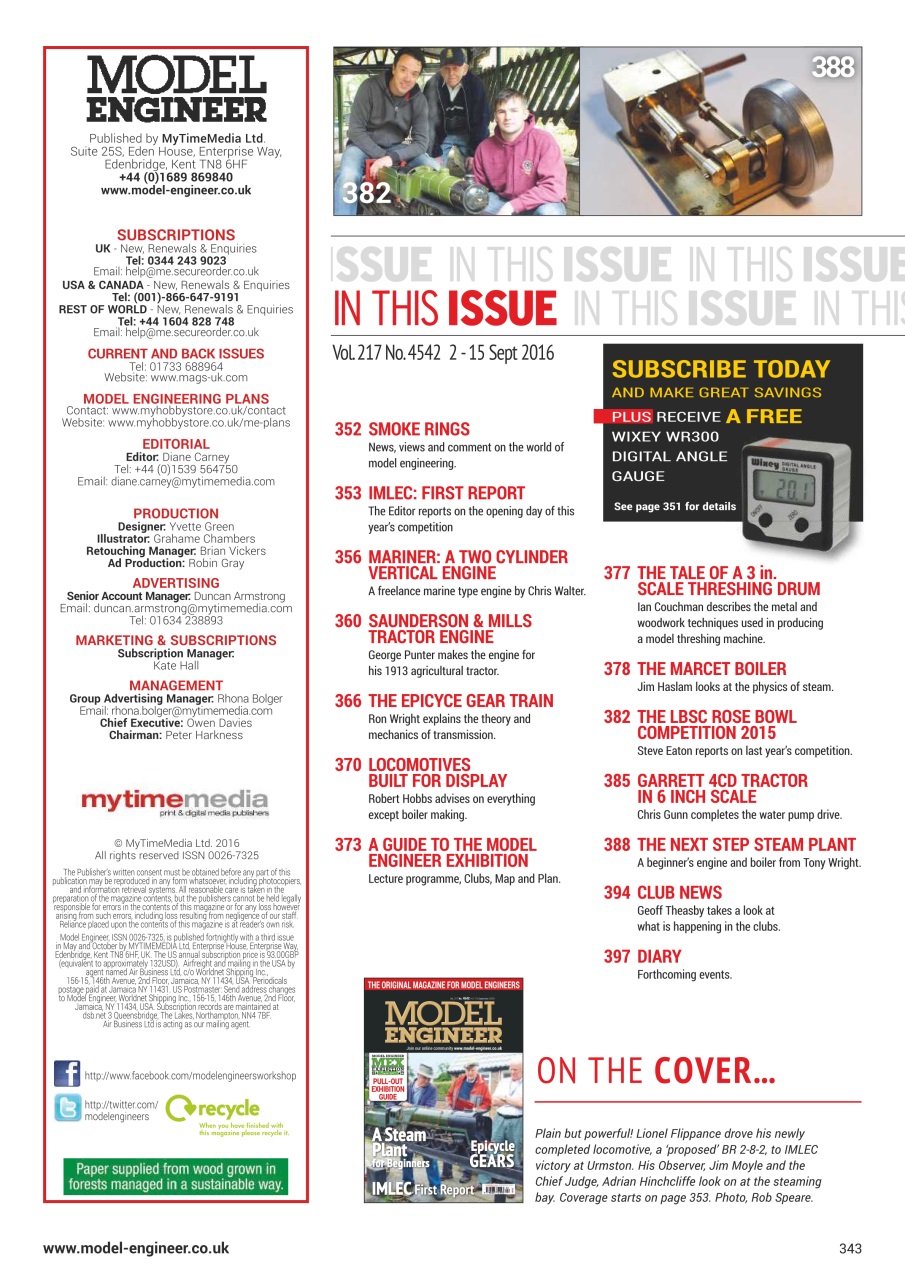 Model Engineer Preview Pages