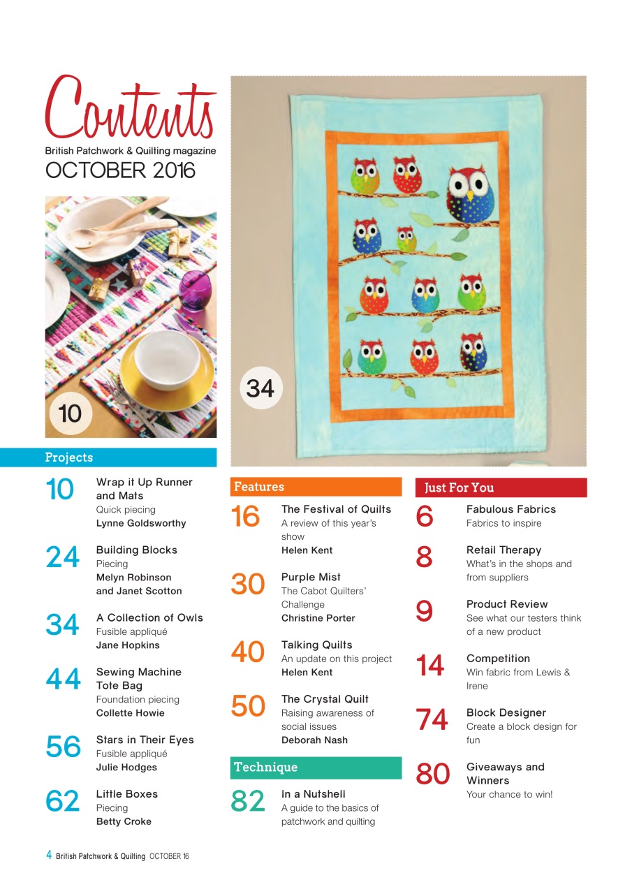 Patchwork and Quilting Preview Pages