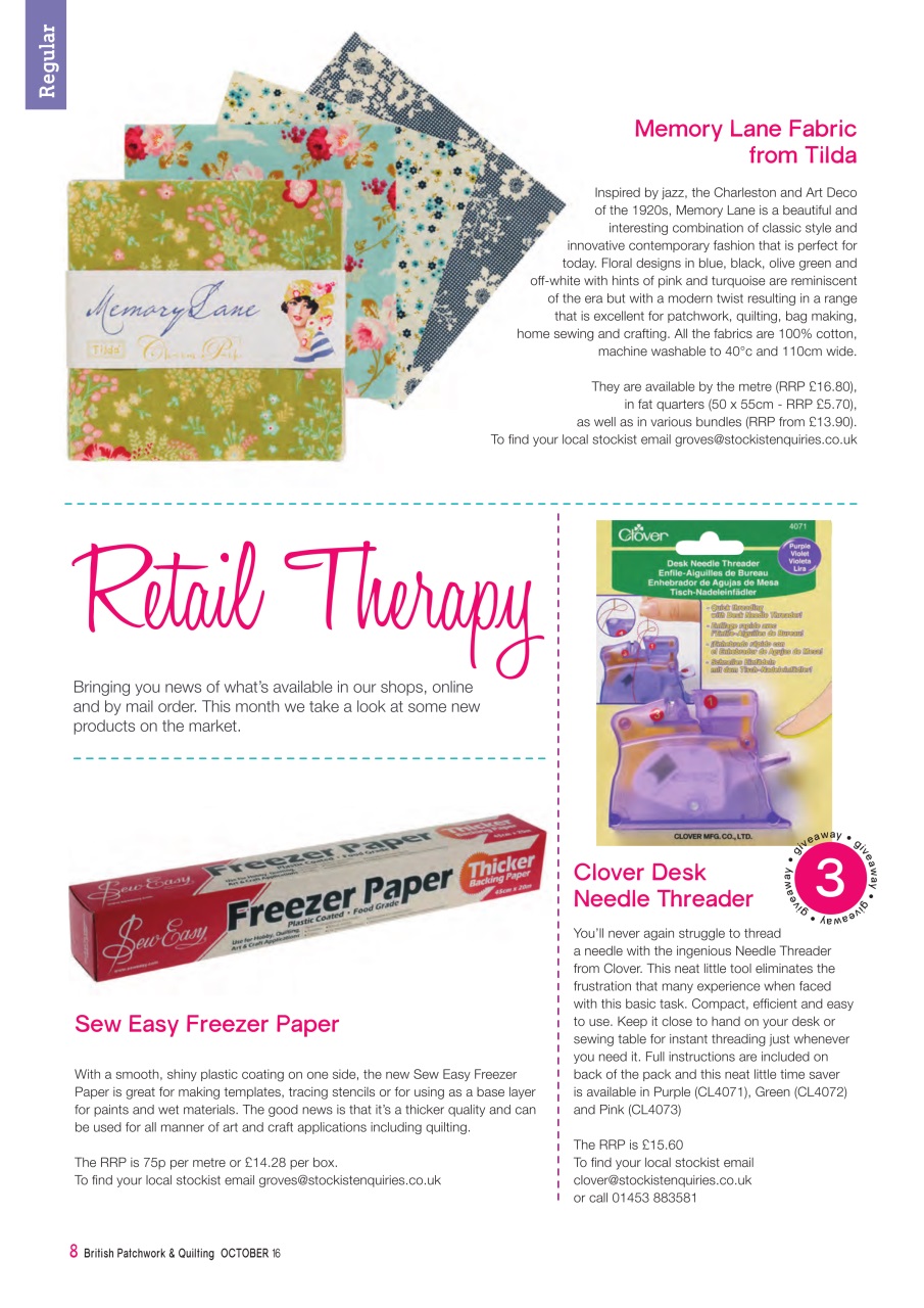 Patchwork and Quilting Preview Pages