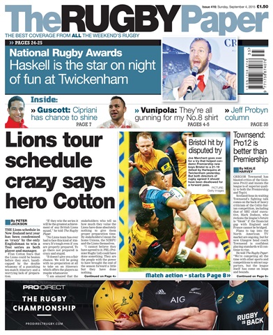 The Rugby Paper issue 4th September 2016