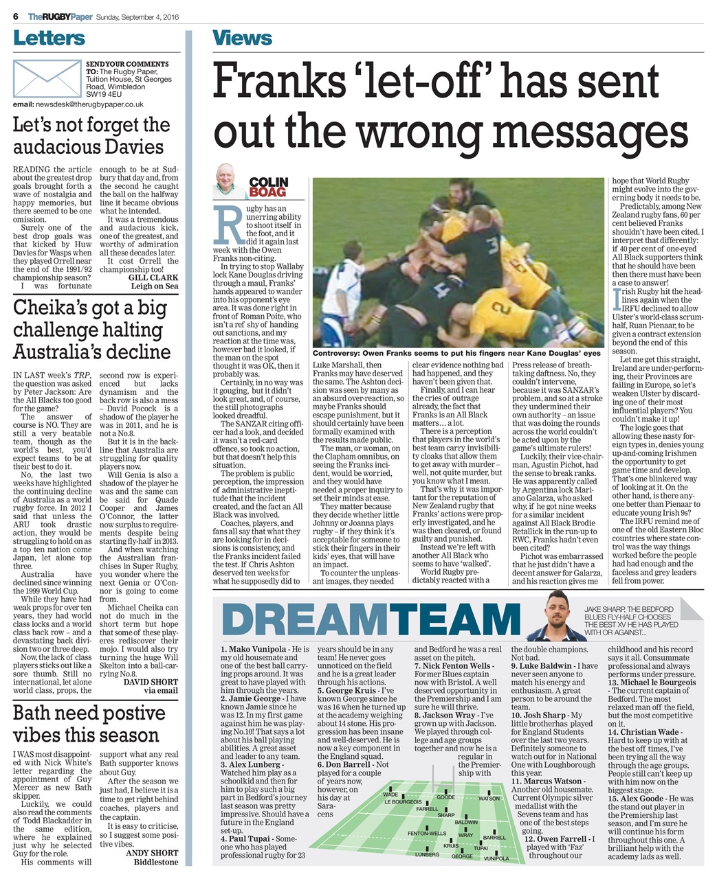 The Rugby Paper Preview Pages