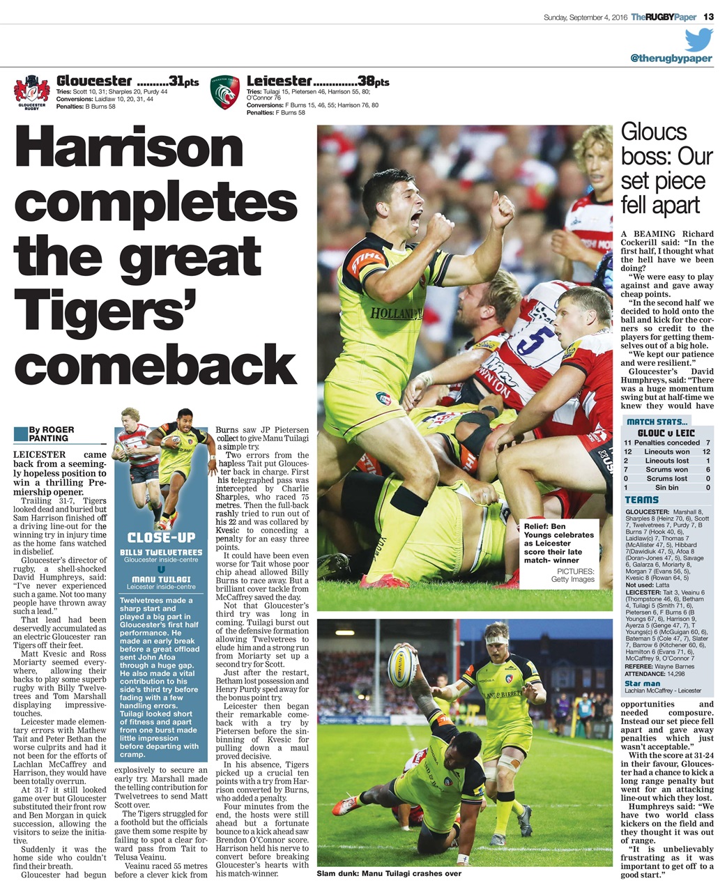 The Rugby Paper Preview Pages