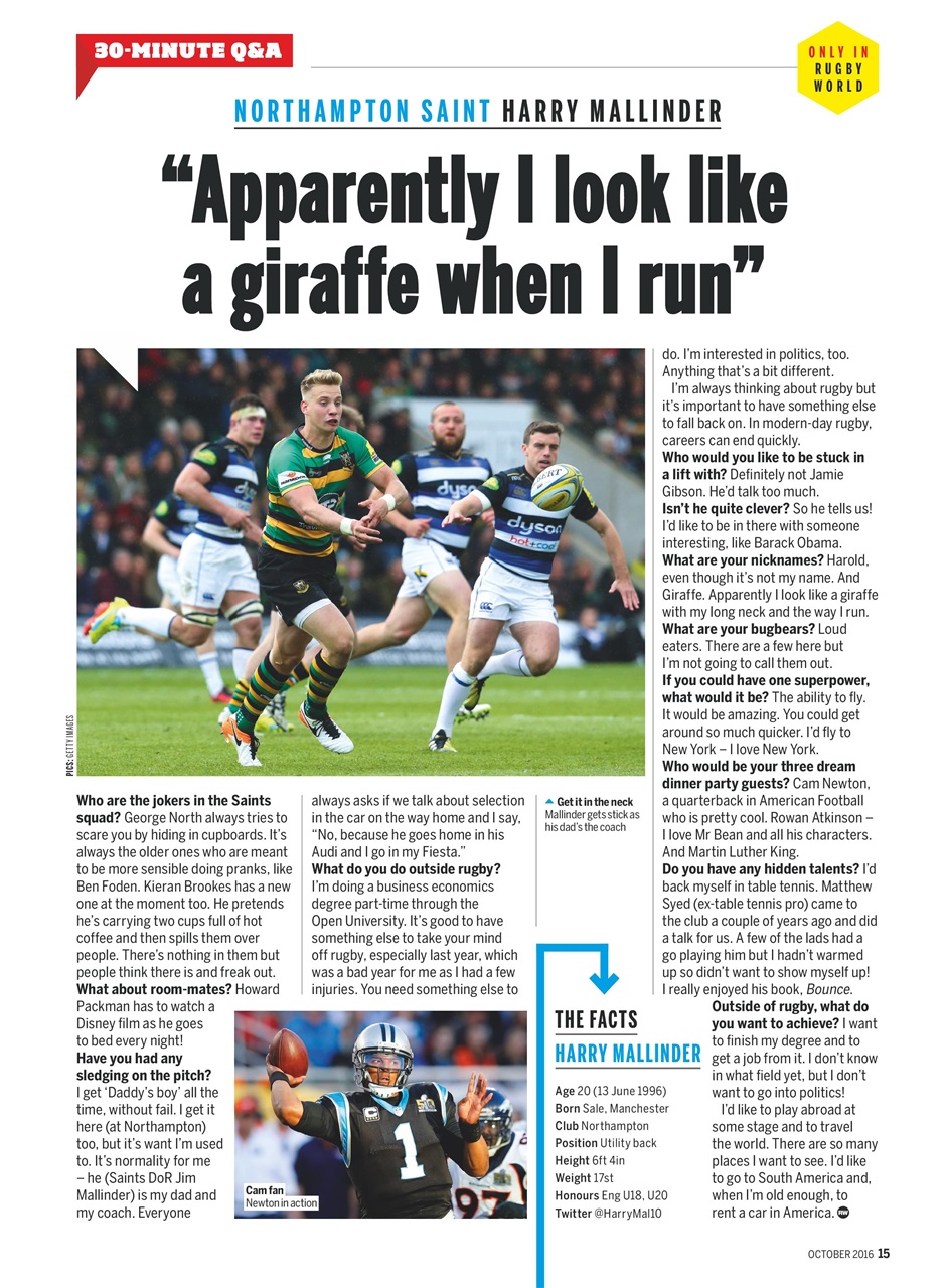 Rugby World Preview Pages