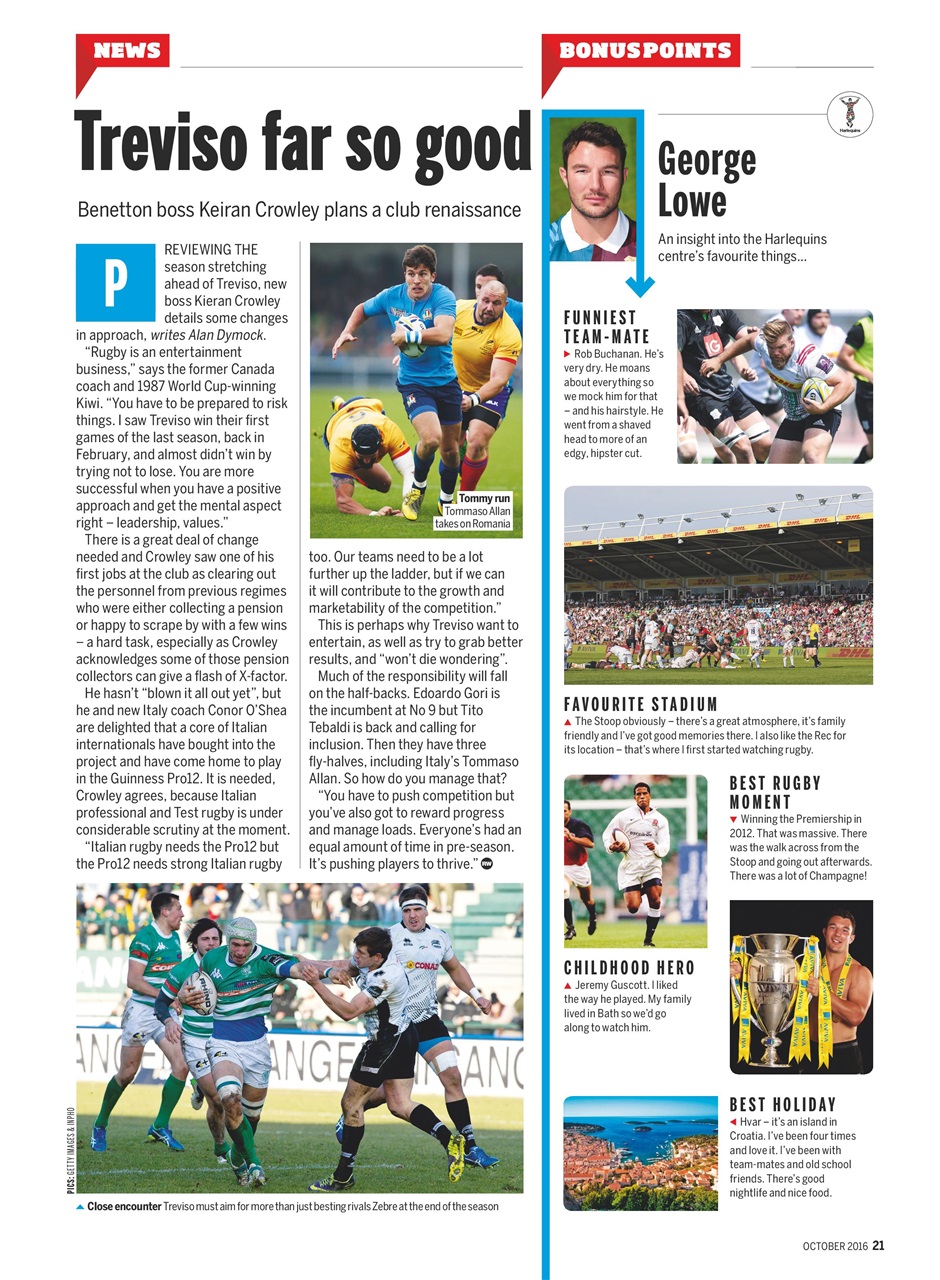 Rugby World Preview Pages