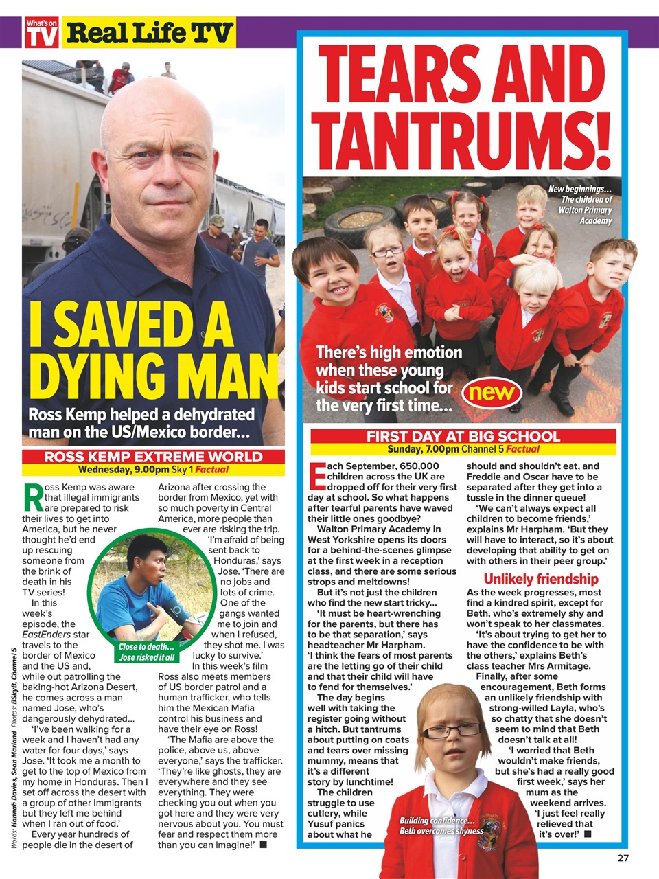 What's on TV Preview Pages