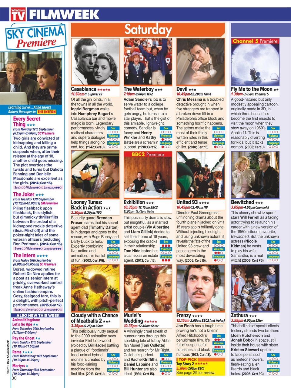 What's on TV Preview Pages