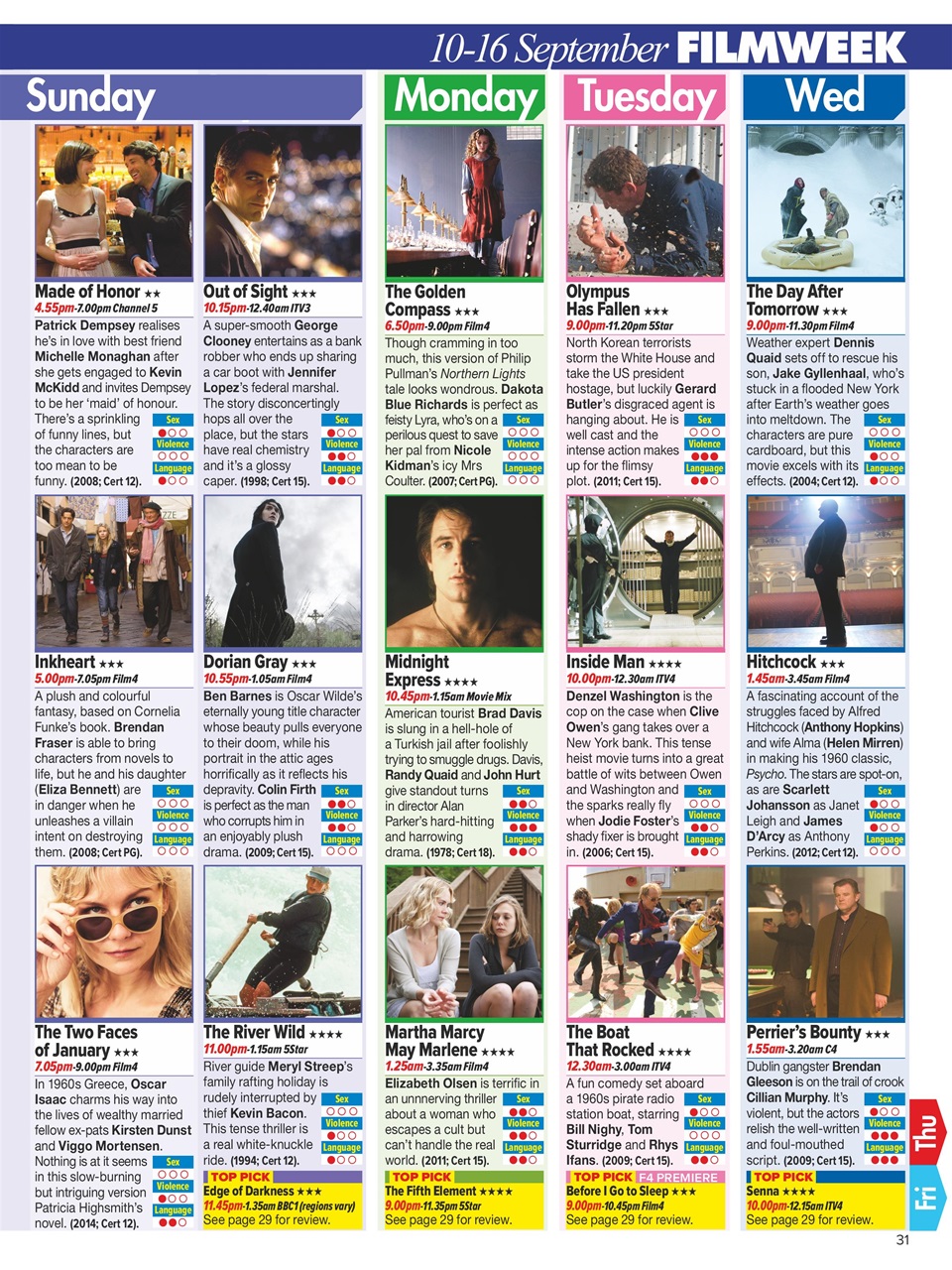 What's on TV Preview Pages