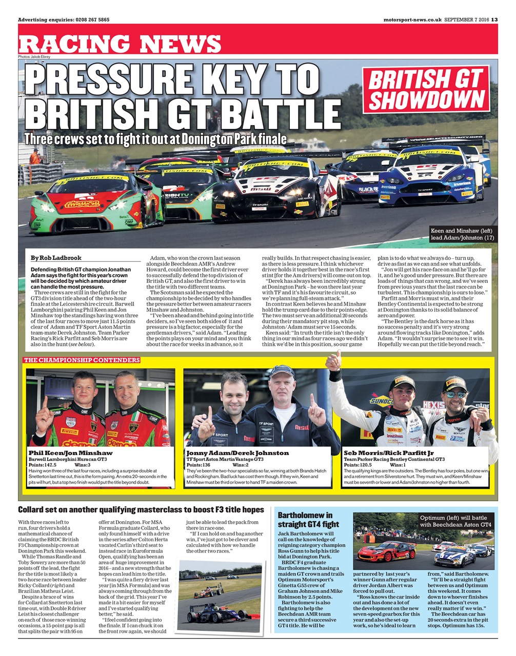 Motorsport News Preview Pages