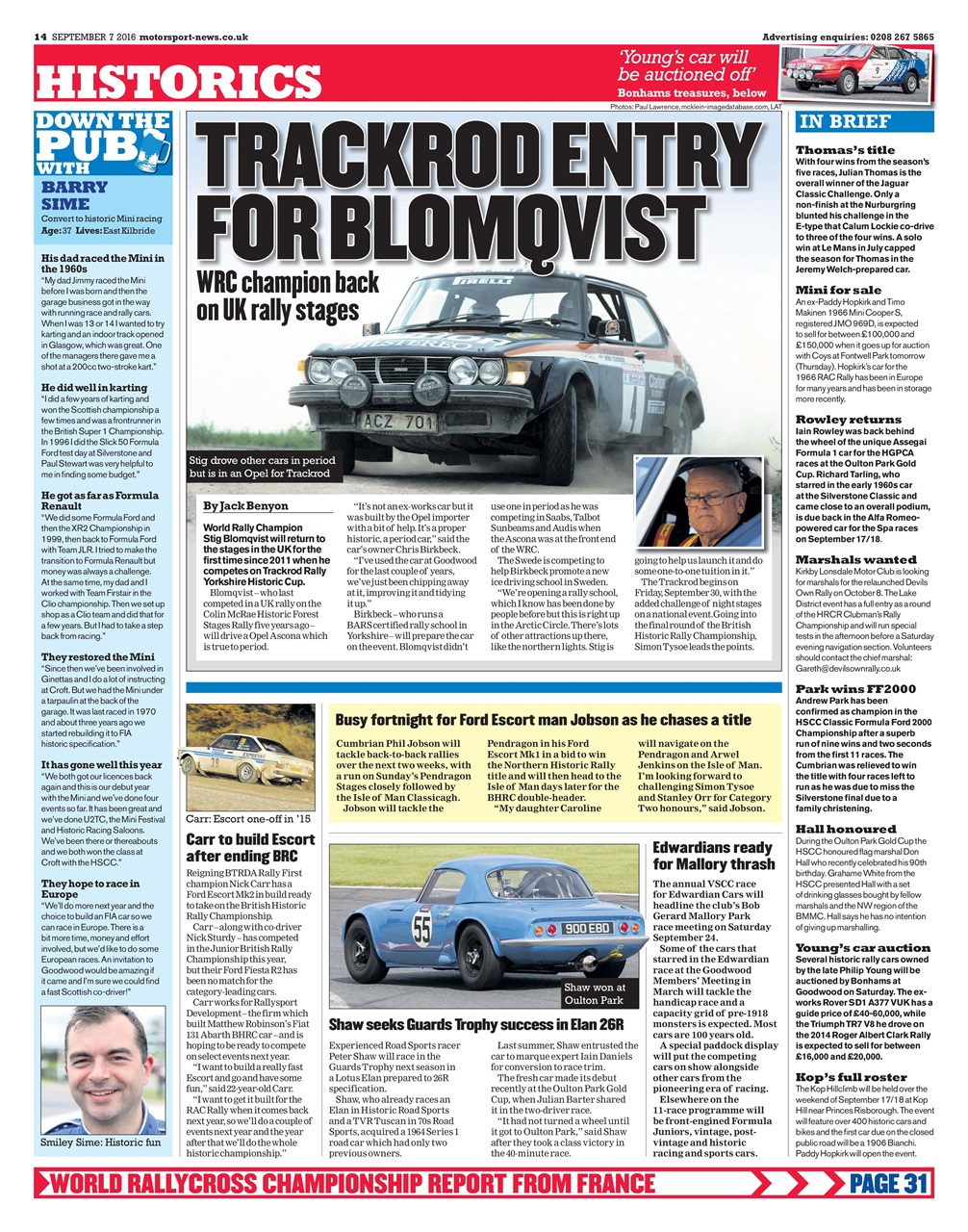 Motorsport News Preview Pages