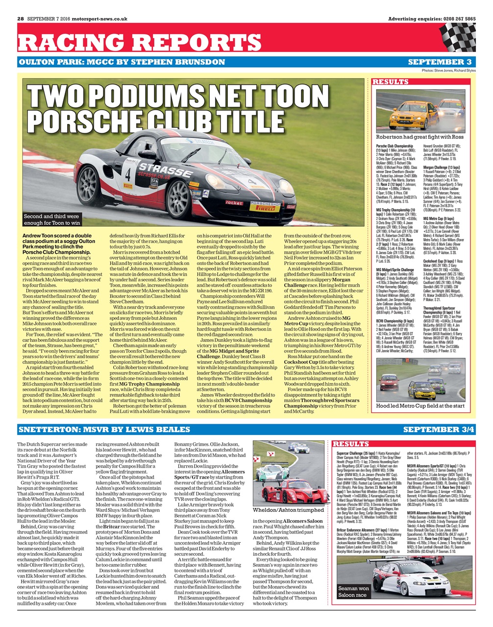 Motorsport News Preview Pages