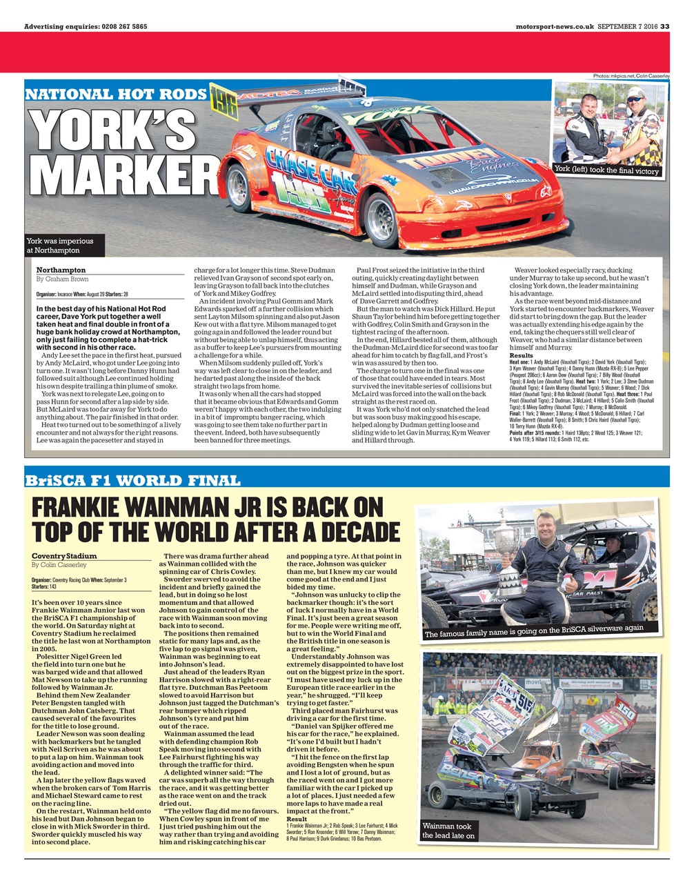 Motorsport News Preview Pages