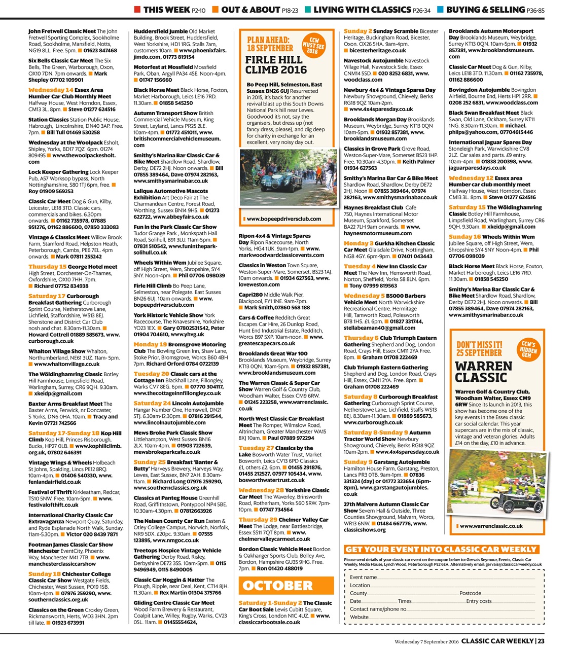 Classic Car Weekly Preview Pages