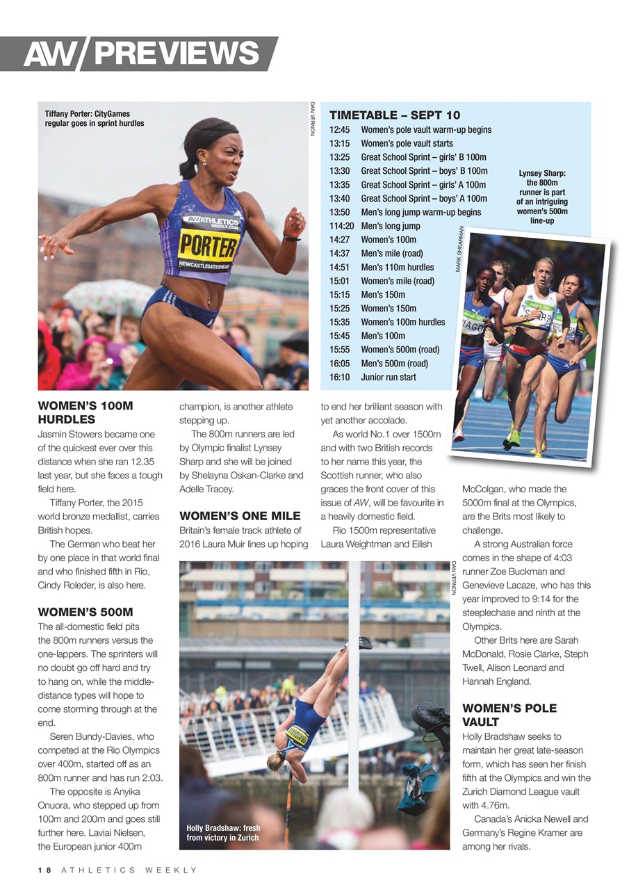 AW – Athletics Weekly Magazine Preview Pages