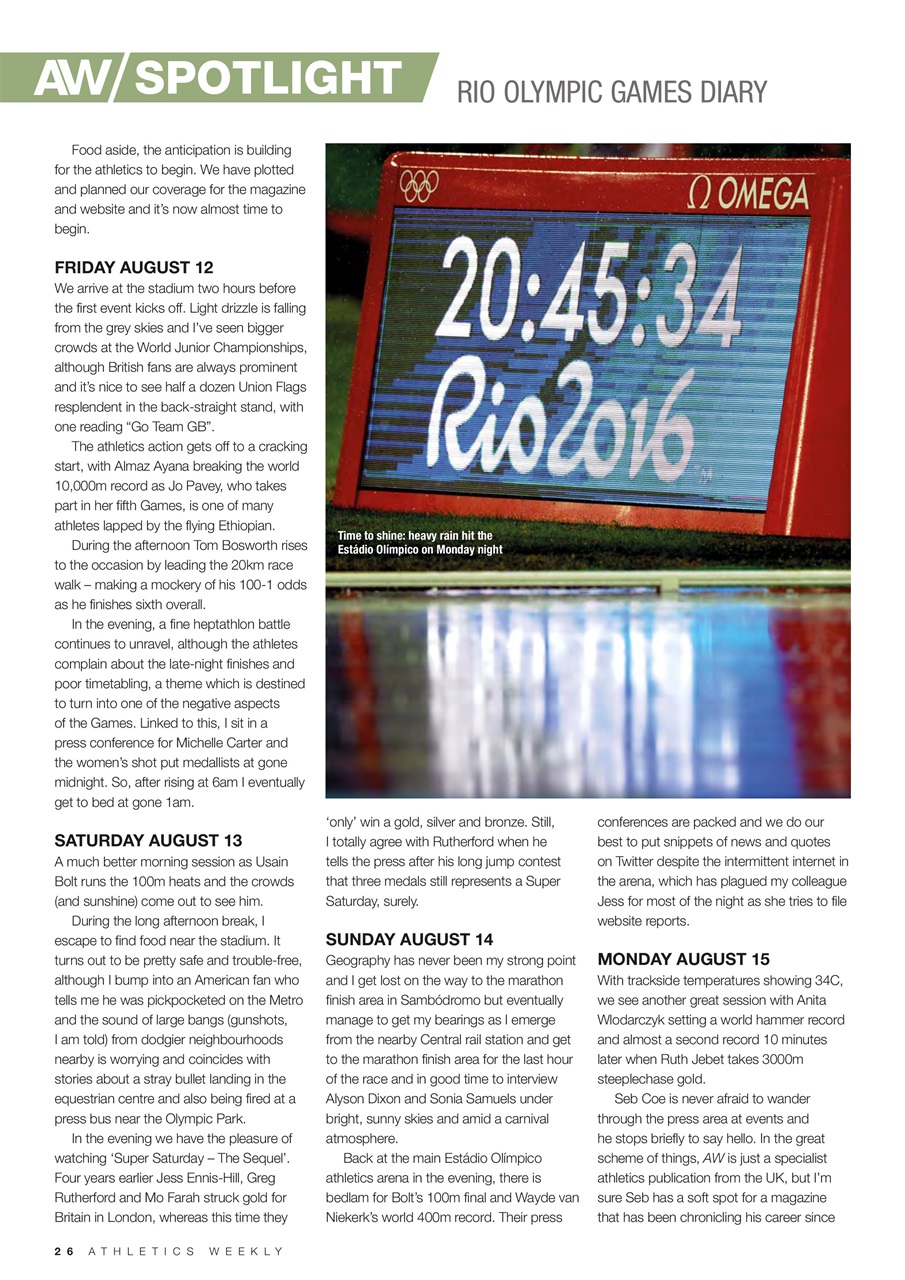 AW – Athletics Weekly Magazine Preview Pages