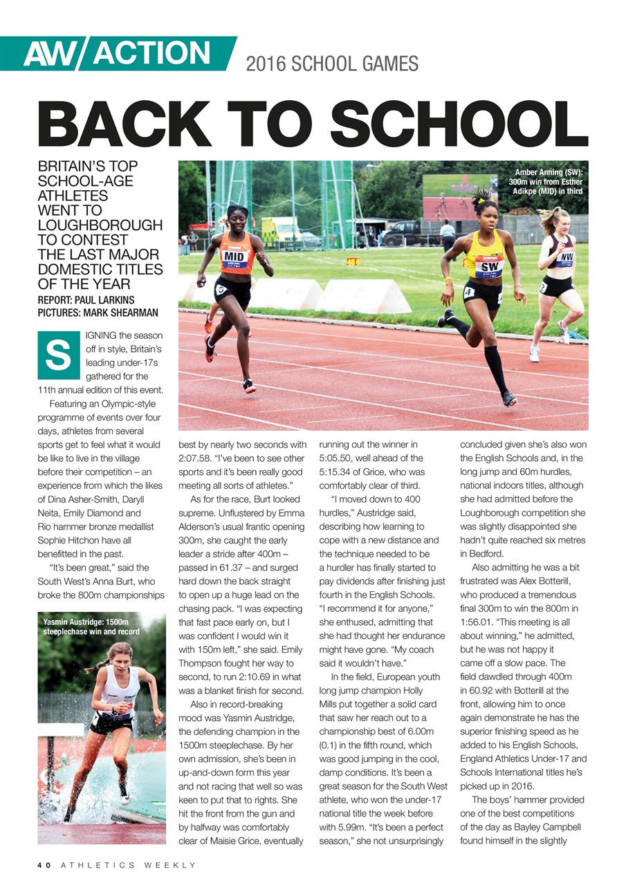 AW – Athletics Weekly Magazine Preview Pages