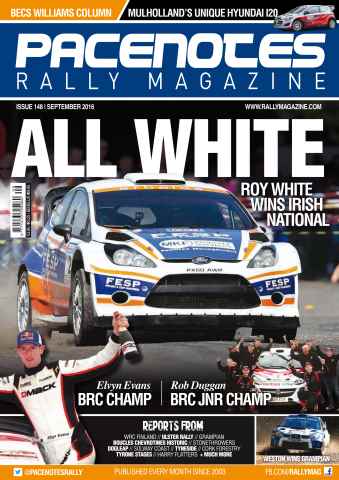 Pacenotes Rally magazine issue Issue 148 - Sept 2016