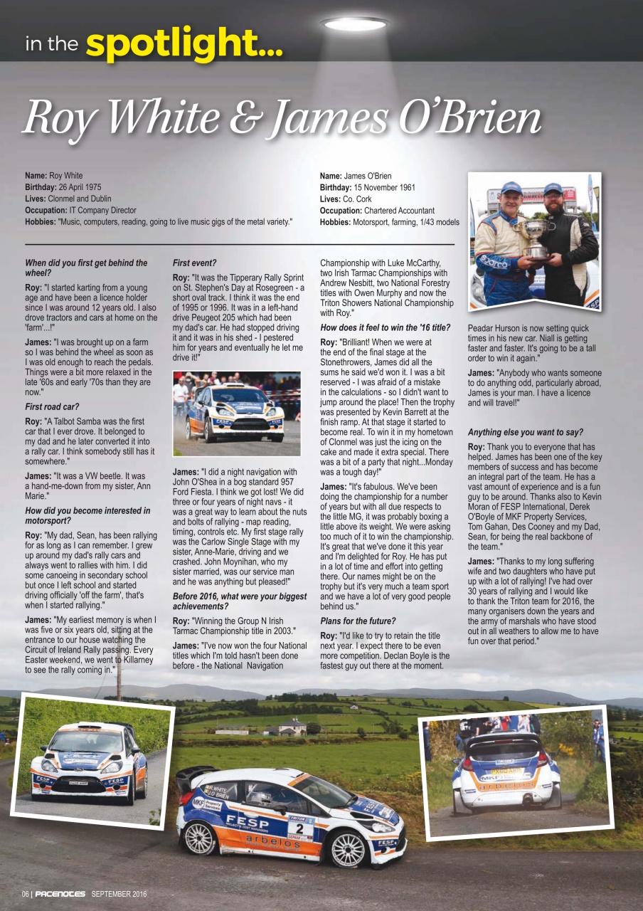 Pacenotes Rally magazine Preview Pages