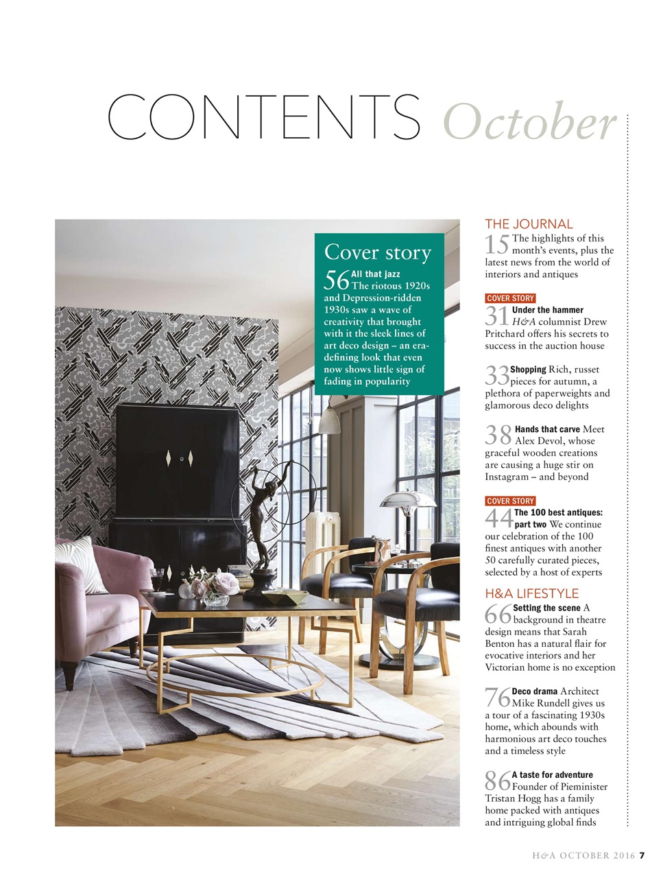 Homes & Antiques Magazine Preview Pages