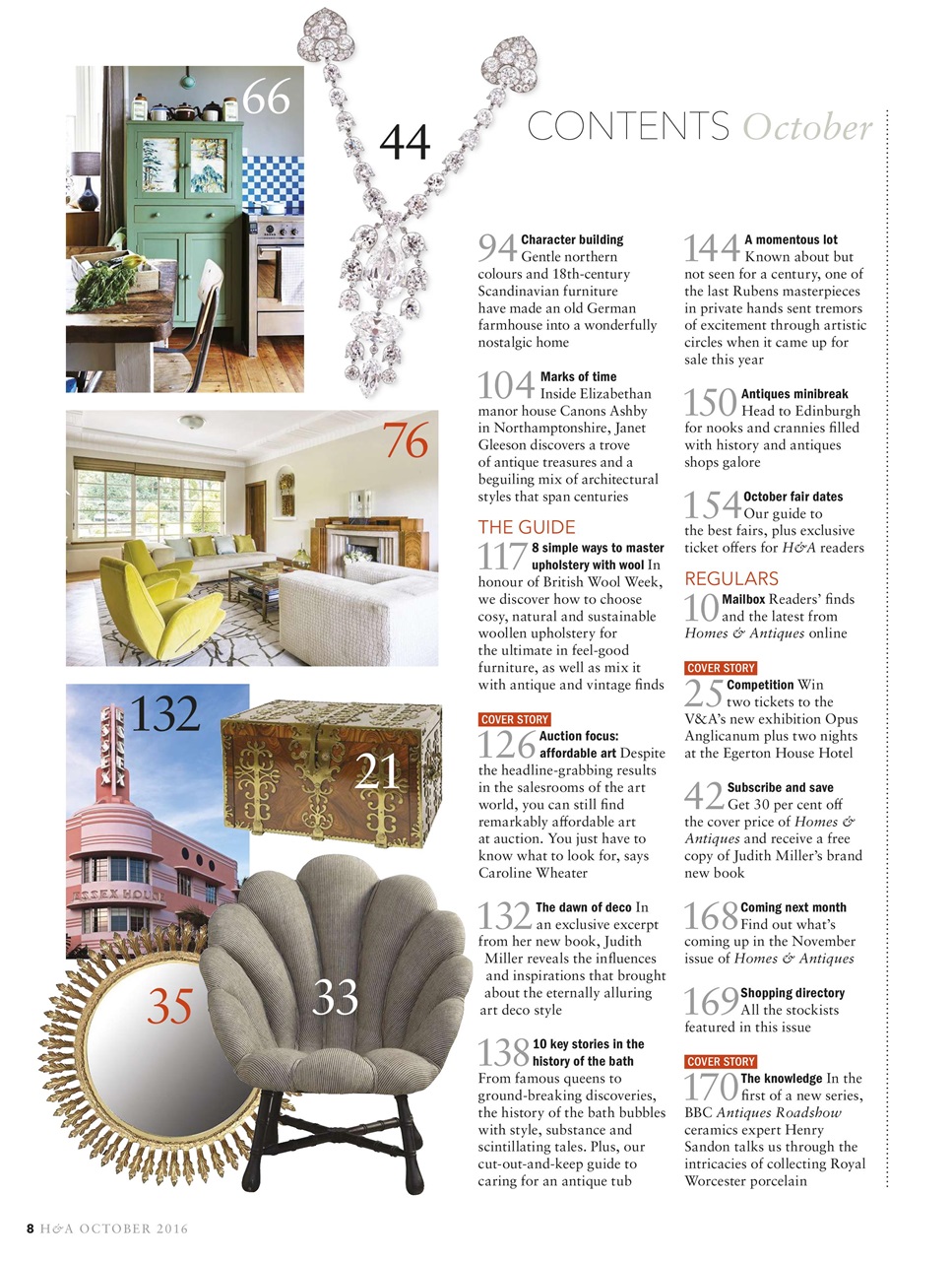 Homes & Antiques Magazine Preview Pages
